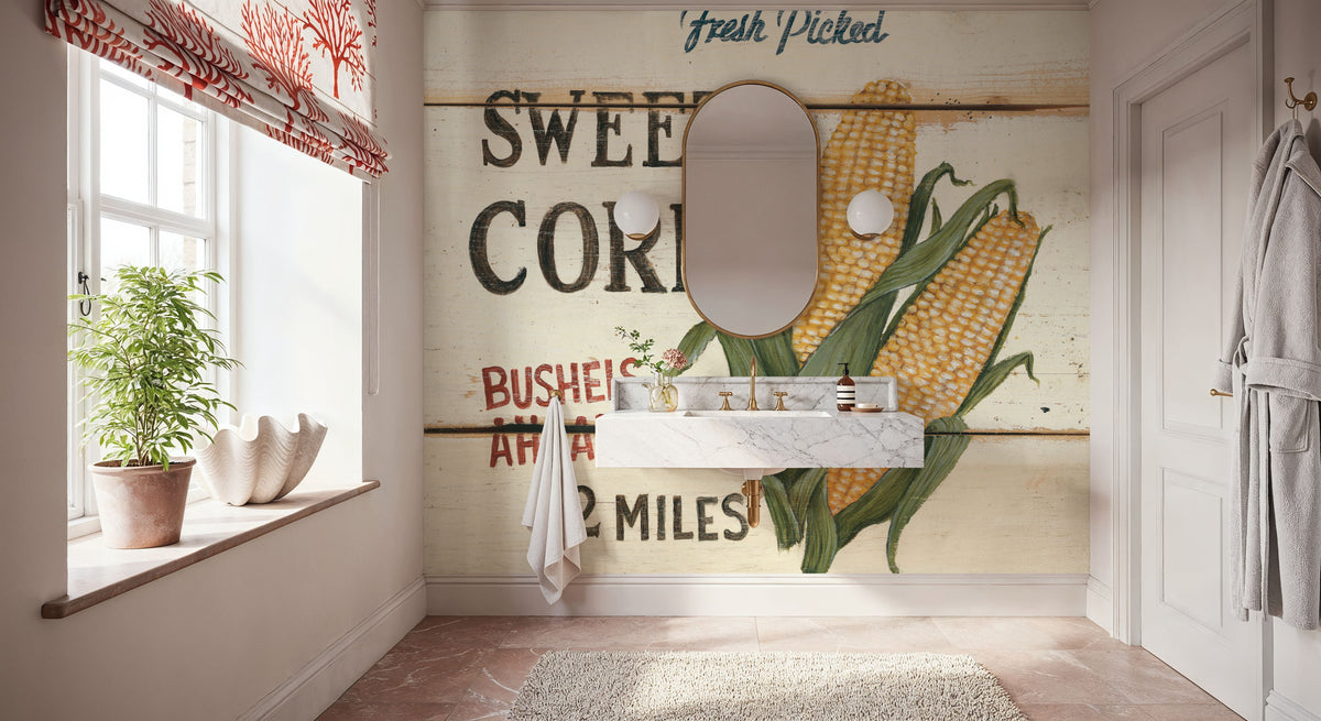 Fresh Picked Sweet Corn Mural Wallpaper - room preview 04