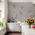 Transcendent Peony, Greyish Pink Mural Wallpaper - room preview 04
