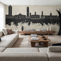 Karlsruhe Germany Skyline Concrete Mural Wallpaper - room preview 04