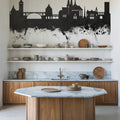 Luxembourg City Skyline Black & White Mural Wallpaper - room preview 04