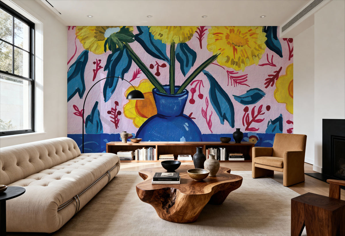 Dandilions Mural Wallpaper - room preview 04