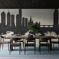 Melbourne Australia Skyline Concrete Mural Wallpaper - room preview 04