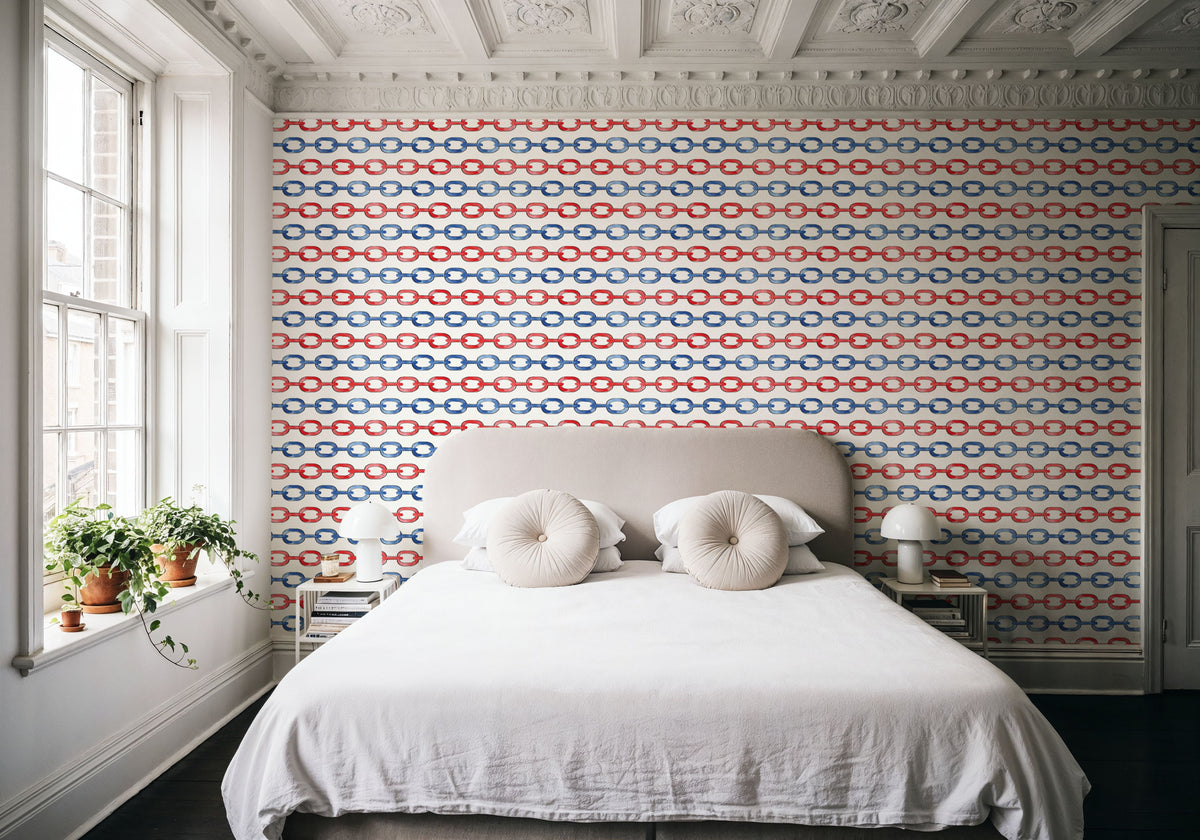 Seafood Shanty White V Mural Wallpaper - room preview 04
