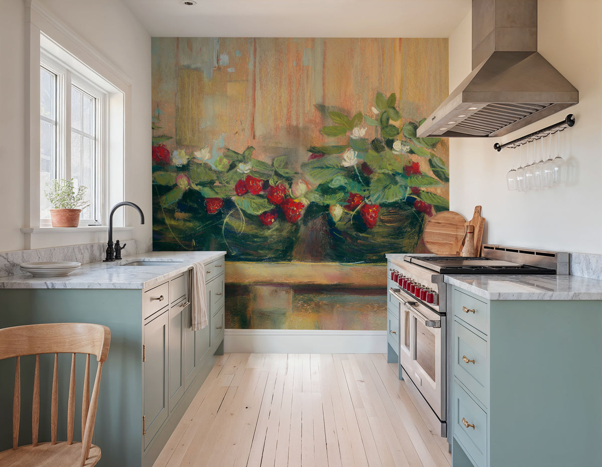 Strawberries in Pots Mural Wallpaper - room preview 04