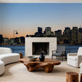 Twilight Harbor Bridge Mural Wallpaper - room preview 04