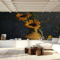 Sunflower Still Life Mural Wallpaper - room preview 04