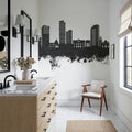 Tegucigalapa Honduras Skyline Black & White Mural Wallpaper - room preview 04