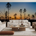 Silhouette Trees Mural Wallpaper - room preview 04