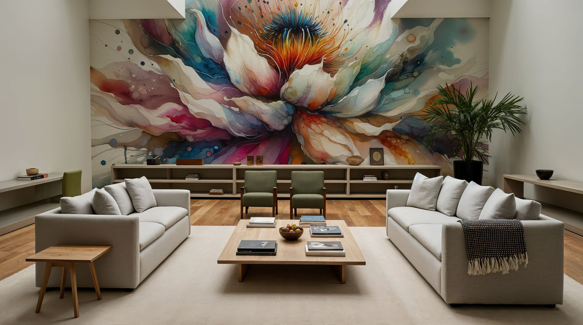 Divine Blossom's Majesty Mural Wallpaper - room preview 04
