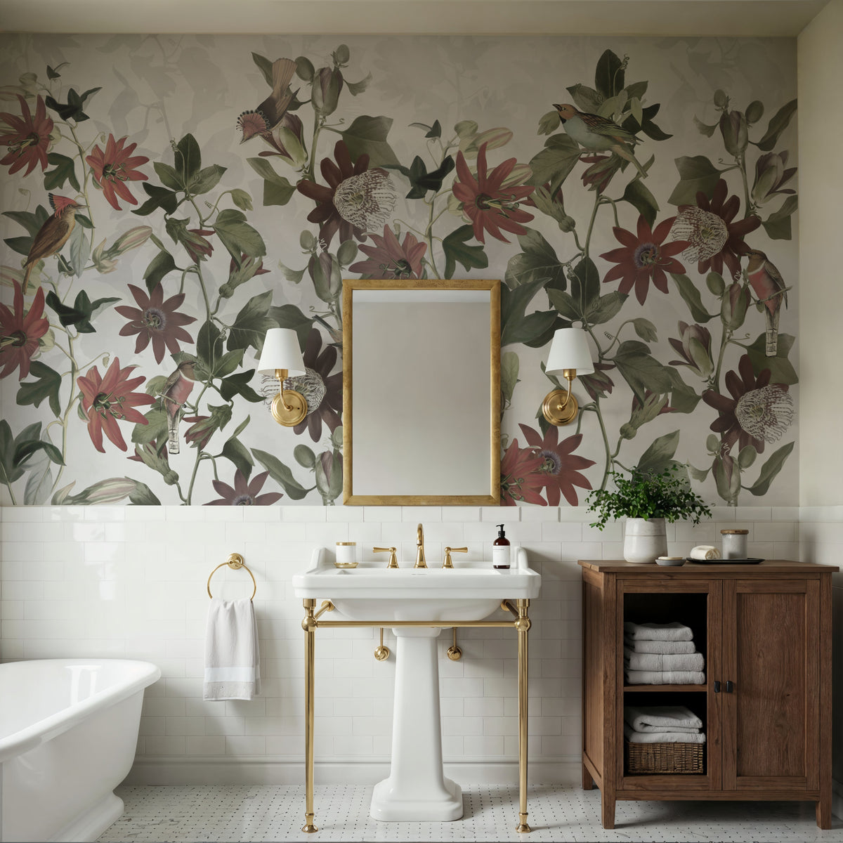 Seven Birds Mural Wallpaper - room preview 04