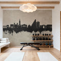 Montpellier Skyline Concrete Mural Wallpaper - room preview 04