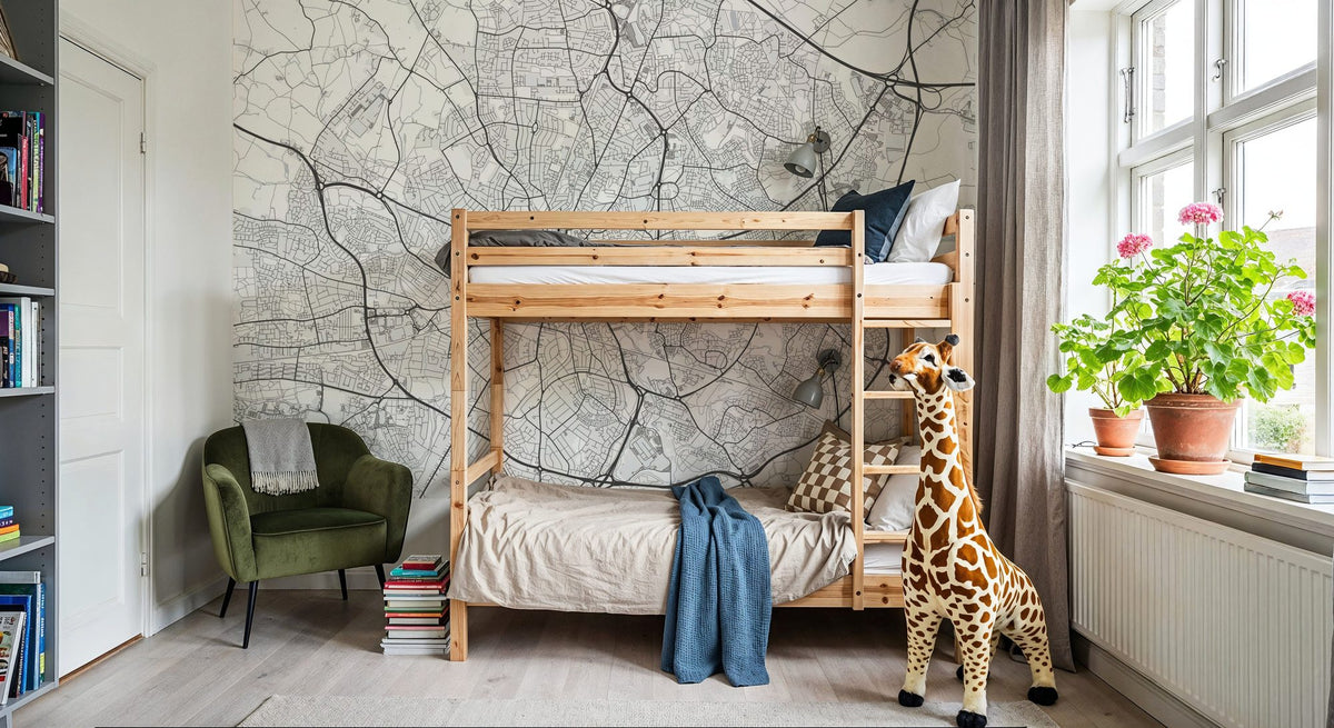 Coventry White Mural Wallpaper - room preview 04