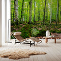 Intense Birch Wood Mural Wallpaper - room preview 04