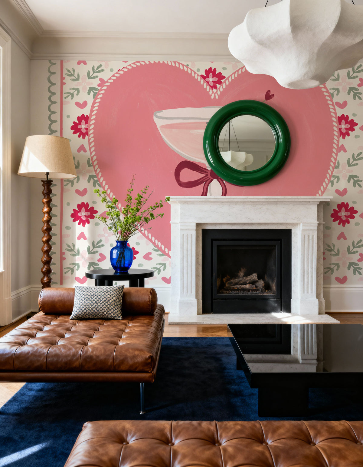 Blooming Hearts VI Cocktail Mural Wallpaper - room preview 04