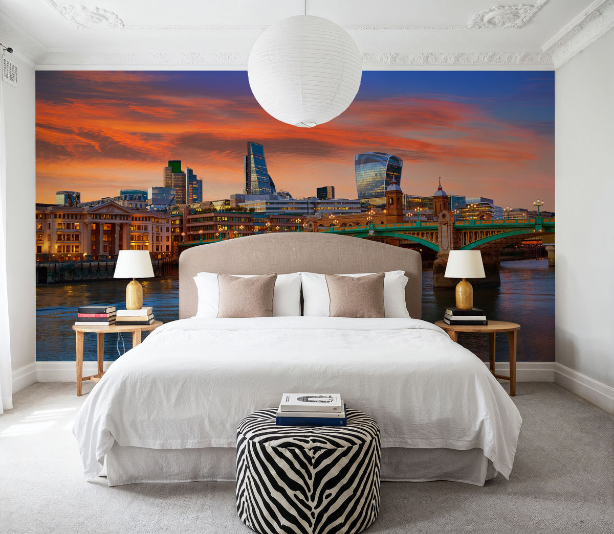 Golden Hour Bridge II Mural Wallpaper - room preview 04
