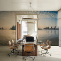 Pudong Sunrise Yellow Mural Wallpaper - room preview 04
