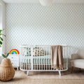 Medallion Trellis, Seafoam Mural Wallpaper - room preview 04