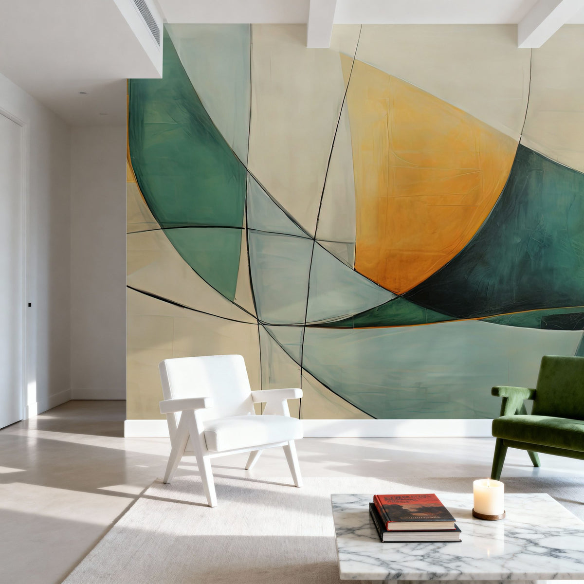 Shorelines Mural Wallpaper - room preview 04