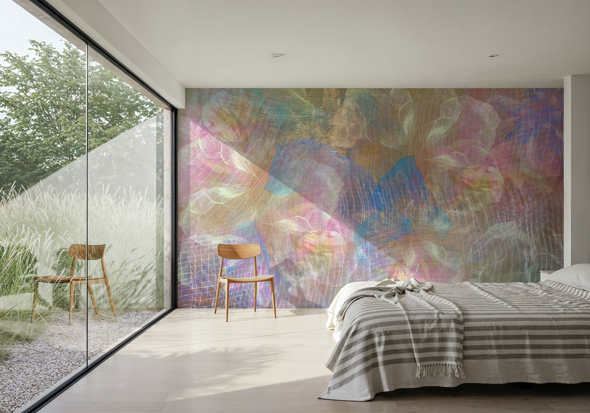 Floral Weave Mural Wallpaper - room preview 04