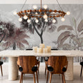 Tropical Forest Strolls Rainy Blue Mural Wallpaper - room preview 04