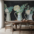Farmhouse Flowers Mural Wallpaper - room preview 04