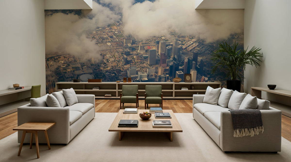 Houston Texas Cityscape Mural Wallpaper - room preview 04