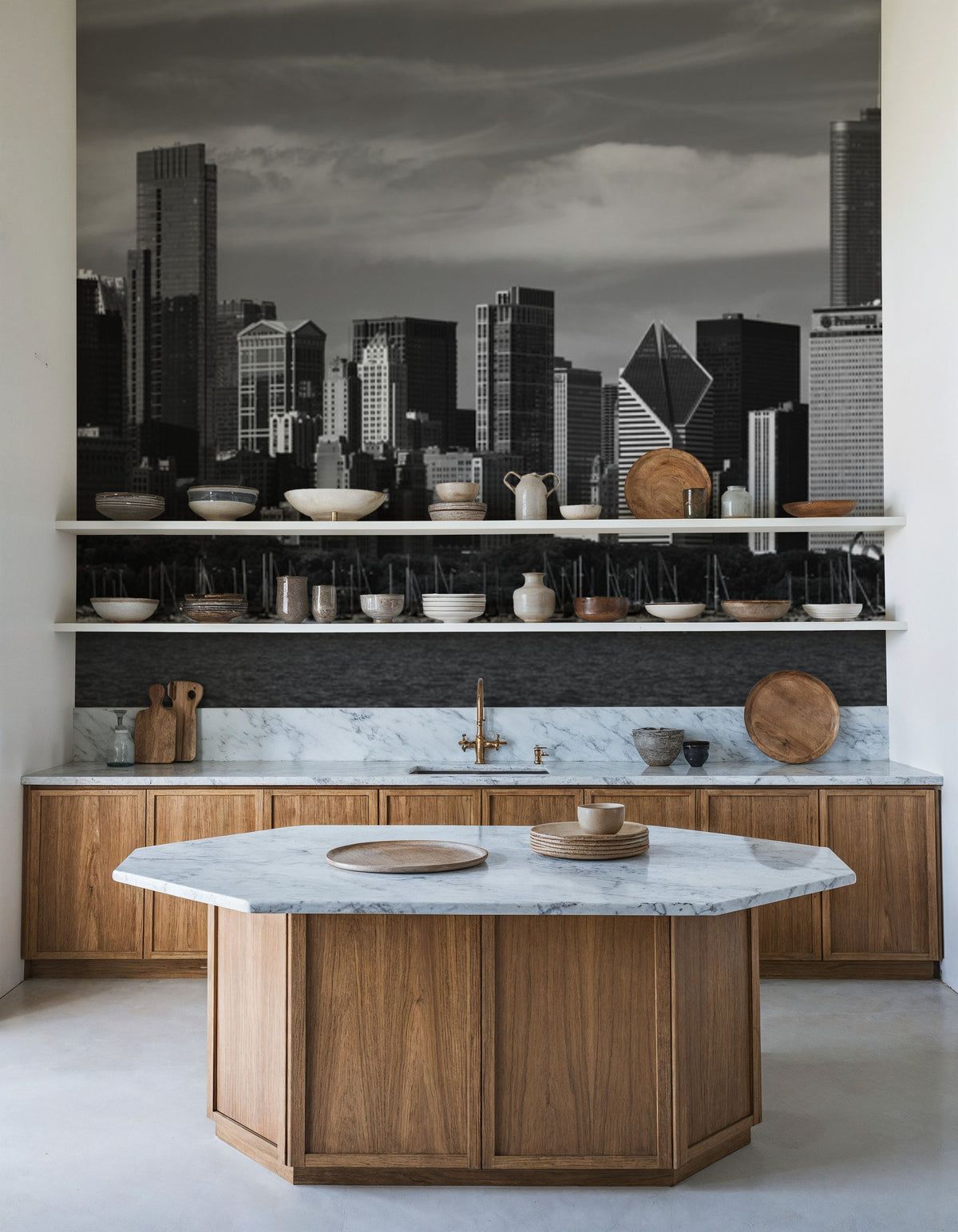 Metropolitan Harbor Mural Wallpaper - room preview 04