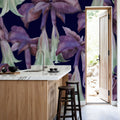 Purple Trumpet Bloom Mural Wallpaper - room preview 04