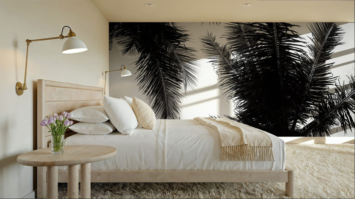 Palm Tree Looking Up I Mural Wallpaper - room preview 04