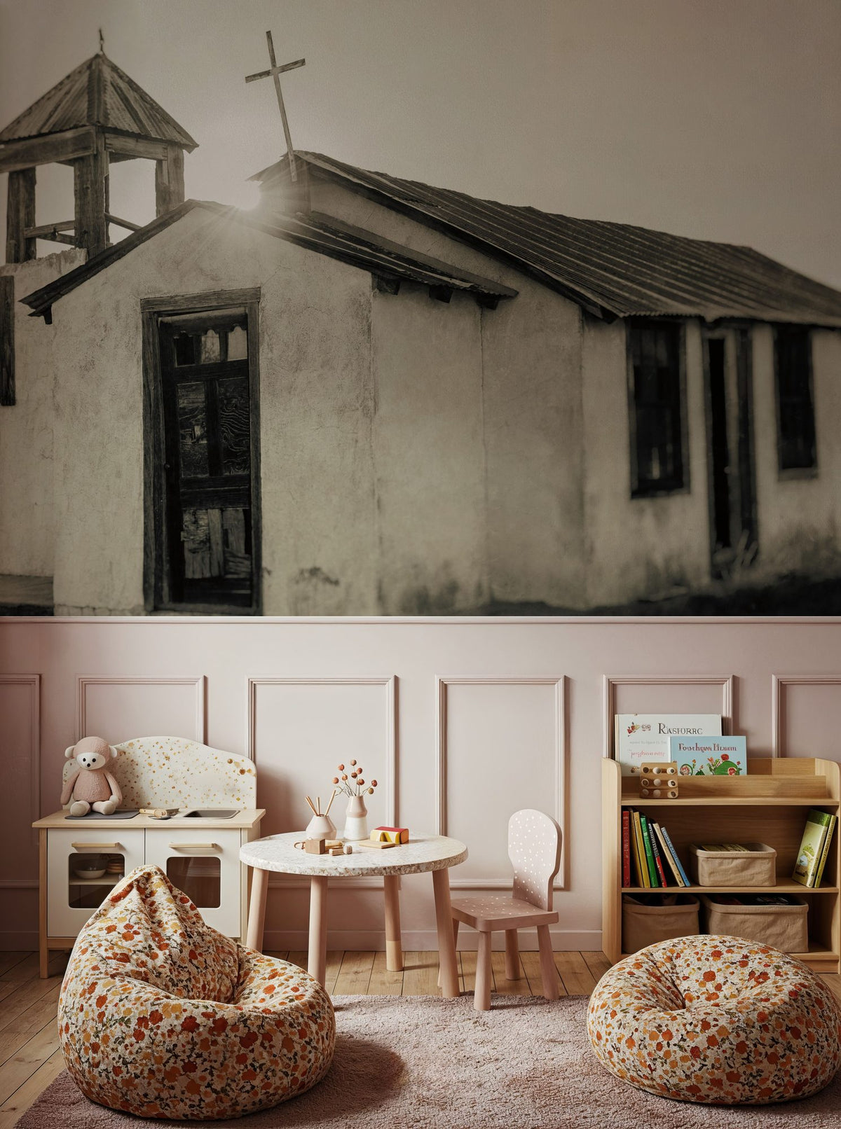 Sunset Cross Mural Wallpaper - room preview 04