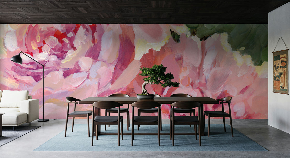 Sarahs Peony Mural Wallpaper - room preview 04