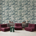 Greenwood Linden, Soft Teal Mural Wallpaper - room preview 04