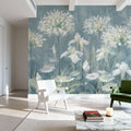 Spring Blossoms II Slate Blue Mural Wallpaper - room preview 04