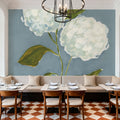 Dusty Blue Hydrangea III Mural Wallpaper - room preview 04