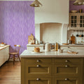 Swaying Lines, Purple Mural Wallpaper - room preview 04