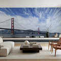 Golden Gate Blue Sky Mural Wallpaper - room preview 04