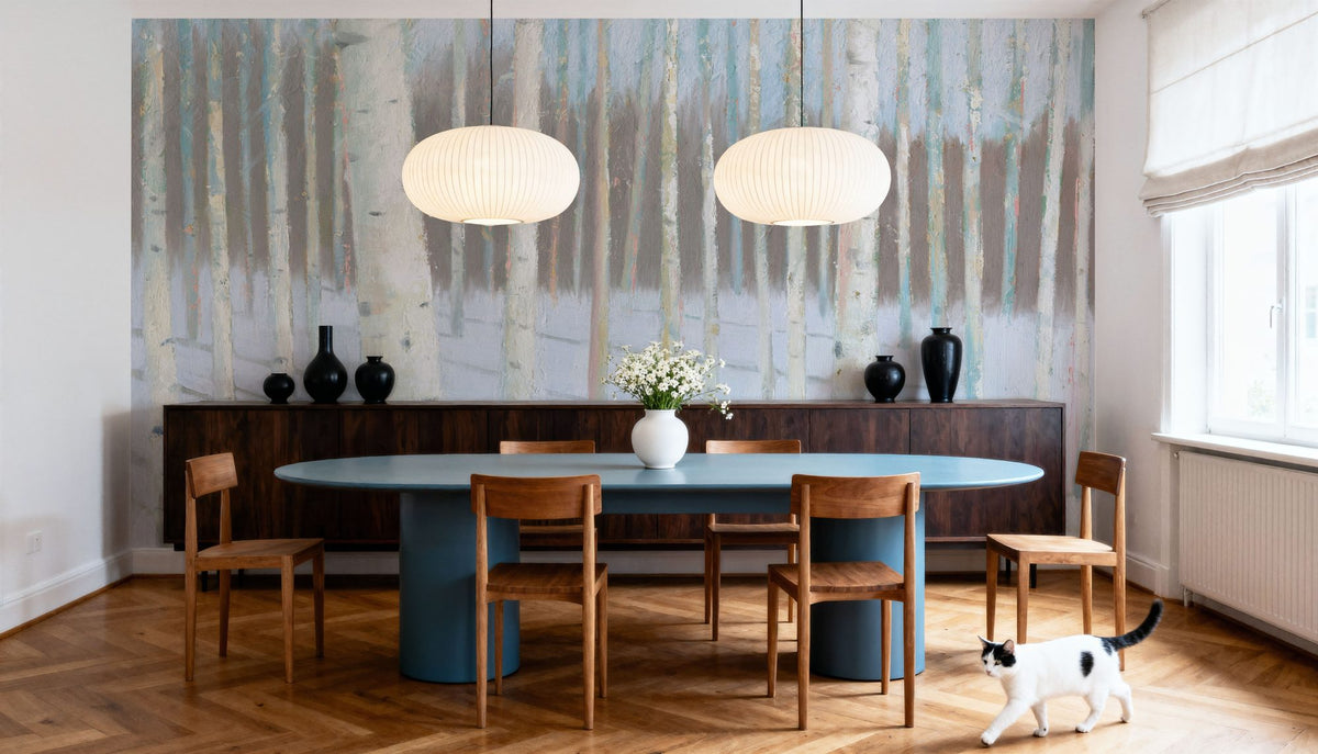 Winter Birch Mural Wallpaper - room preview 04