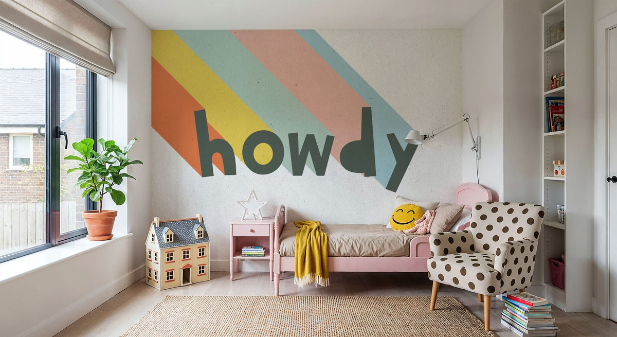 Howdy Rainbow Mural Wallpaper - room preview 04