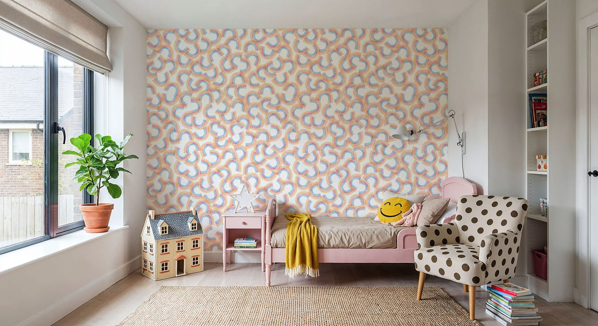 Sprinkled Rainbows Mural Wallpaper - room preview 04