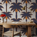 Graphic Palms, Grape Mural Wallpaper - room preview 04