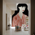 Woman in Striped Blouse I Mural Wallpaper - room preview 04