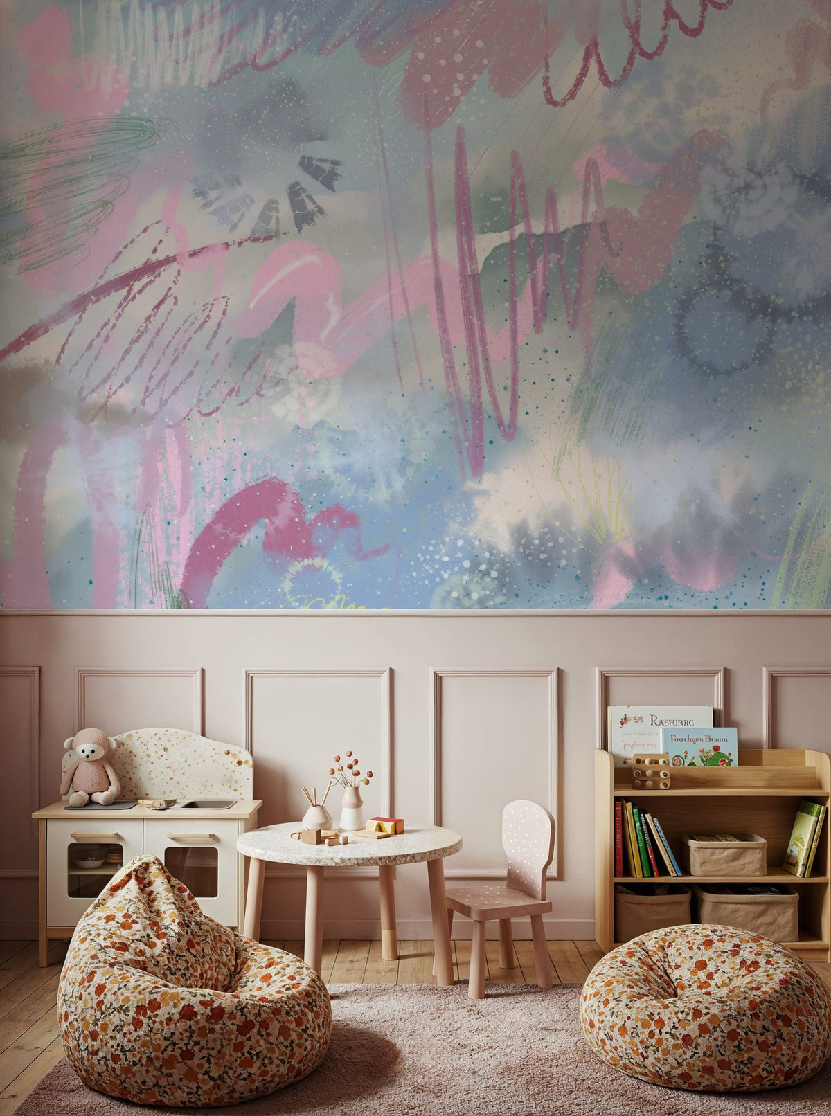 Set It Free, Sky Mural Wallpaper - Neutral Tone - room preview 04