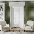 Decorative Cubes, Forest Green Mural Wallpaper - room preview 04