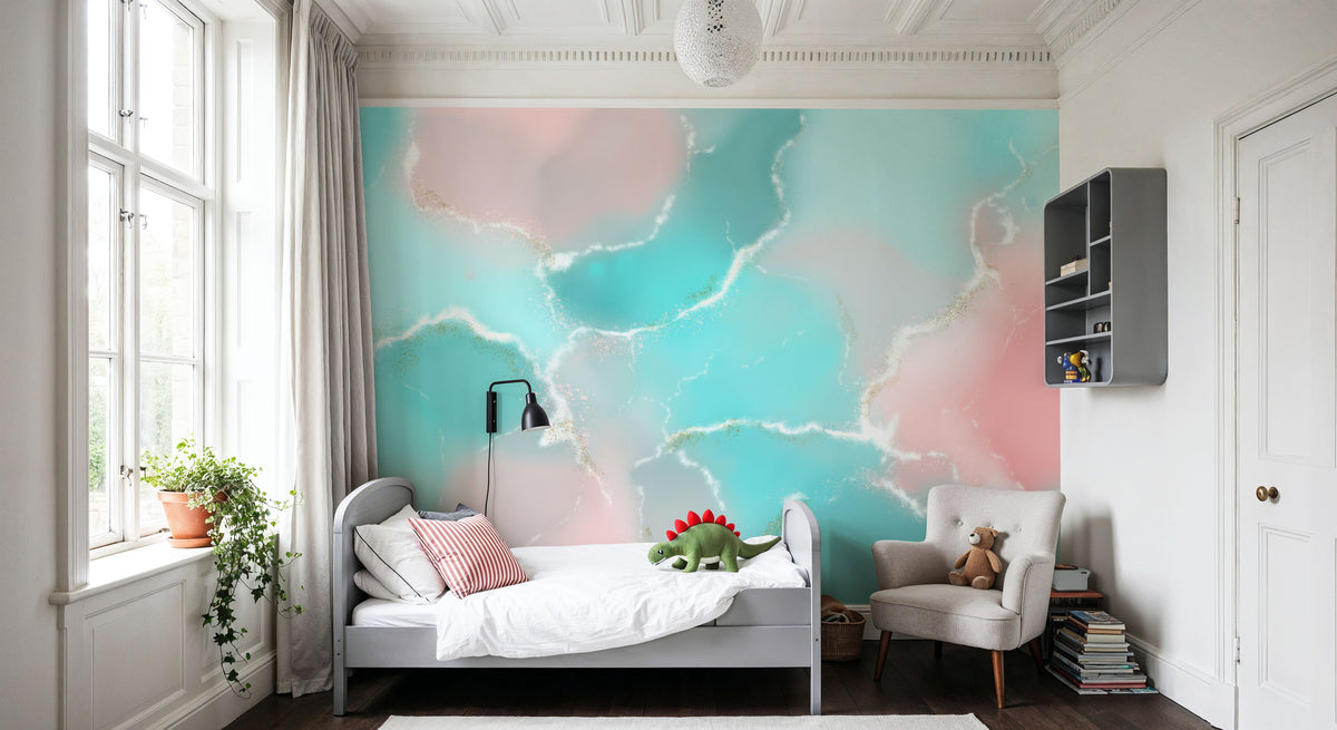 Floating Abstract Mural Wallpaper - room preview 04