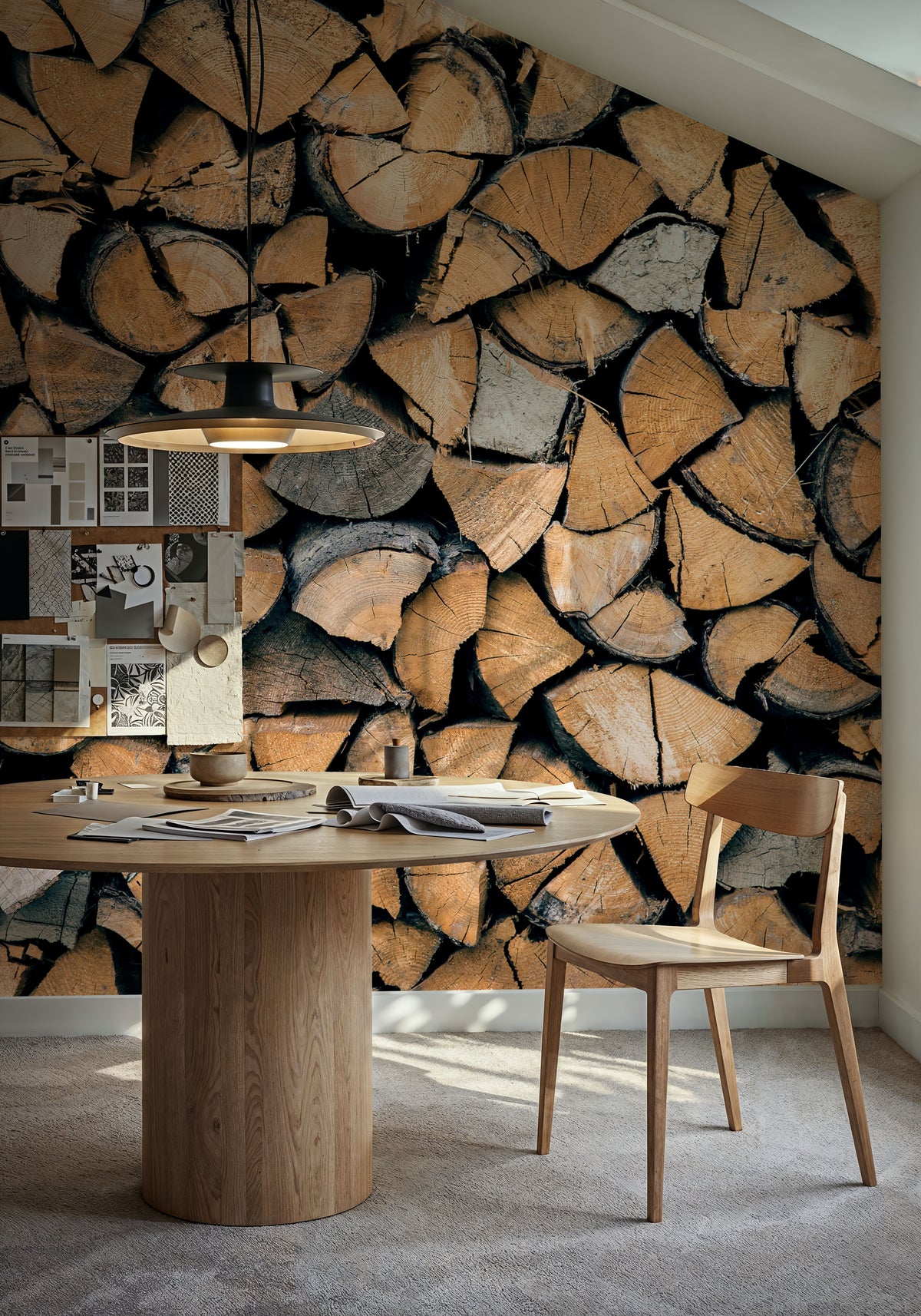 Firewood Mural Wallpaper - room preview 04