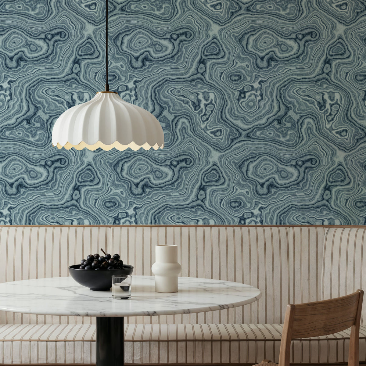 Root Wood, Blue Mural Wallpaper - room preview 04