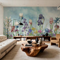 Iris Field Mural Wallpaper - room preview 04