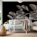 Flower Dreams BW I Mural Wallpaper - room preview 04