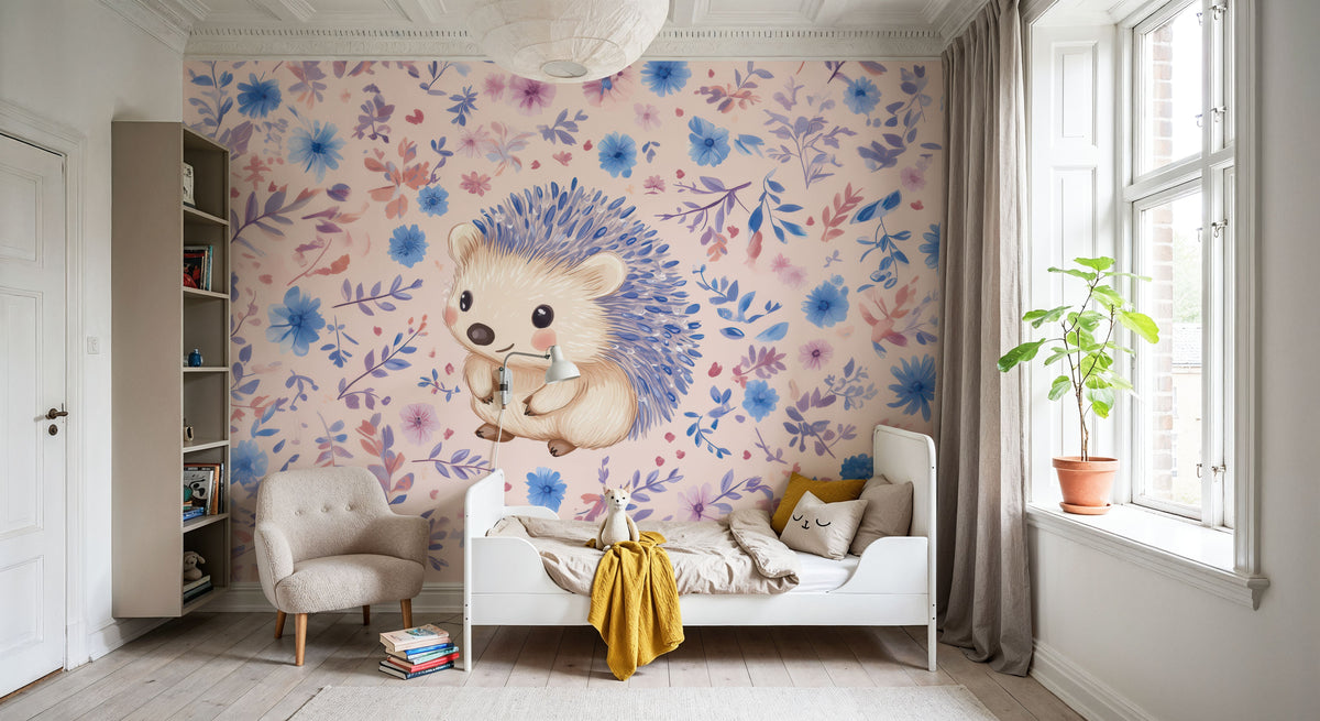 Hedgehog Hope Mural Wallpaper - room preview 04