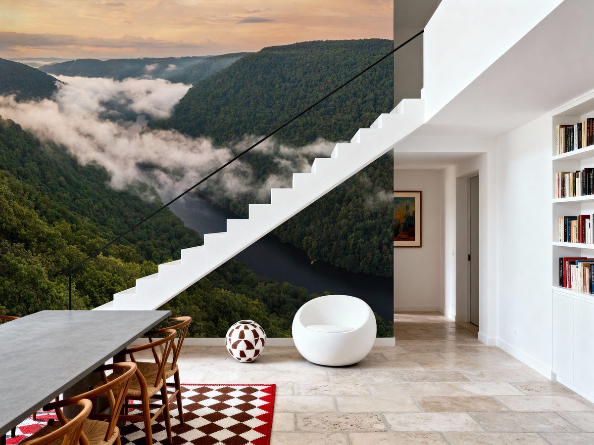 Misty Valley Mural Wallpaper - room preview 04